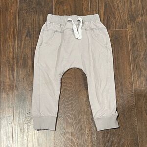 Little Bipsy Light Gray Kids Jogger Pants with Drawstring